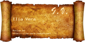 Ilia Vera névjegykártya